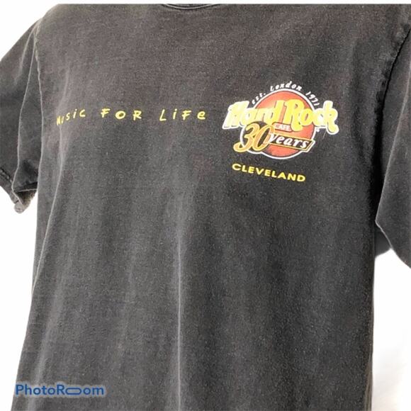 Hard Rock Cafe Music for Life Cleveland Ohio 30 Years Vintage T-shirt Medium - Picture 5 of 8